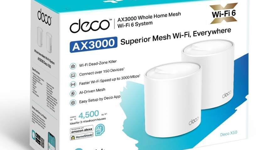 Roteador Mesh Wi-Fi 6 TP-Link Deco X50