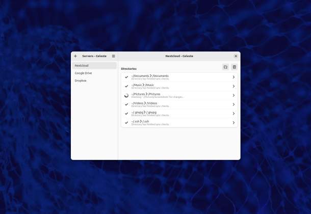 Celeste é um novo cliente de sincronização em nuvem promissor para Linux